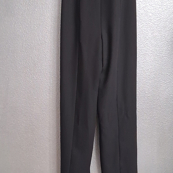 Cach`e Black Jumpsuit With A Scoop Back Outlined With Rhinestones   Size 6 - Picture 7 of 16